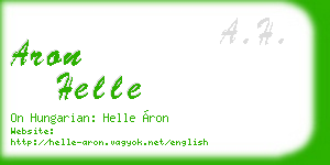 aron helle business card
